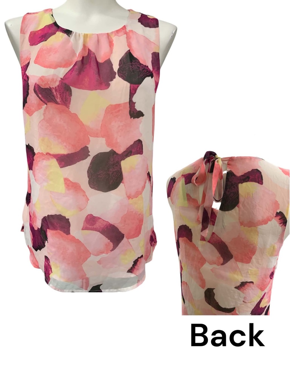 Willow & Thread Floral Watercolor Sleeveless Camisole - Pink Multi Size S